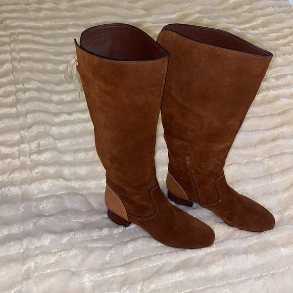 See by Chloe Lara Two-tone Leather Riding Boots - Picture 5 of 11